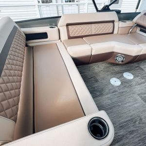 2025 Godfrey AquaPatio 25′ Flip Lounge Tritoon – 255 SFL