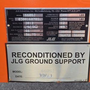 2012 JLG Booms 660SJ