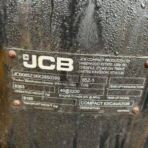 2019 JCB Excavators 85Z 1 ECO